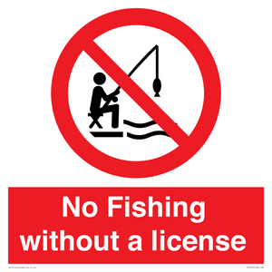 No Fishing without a license